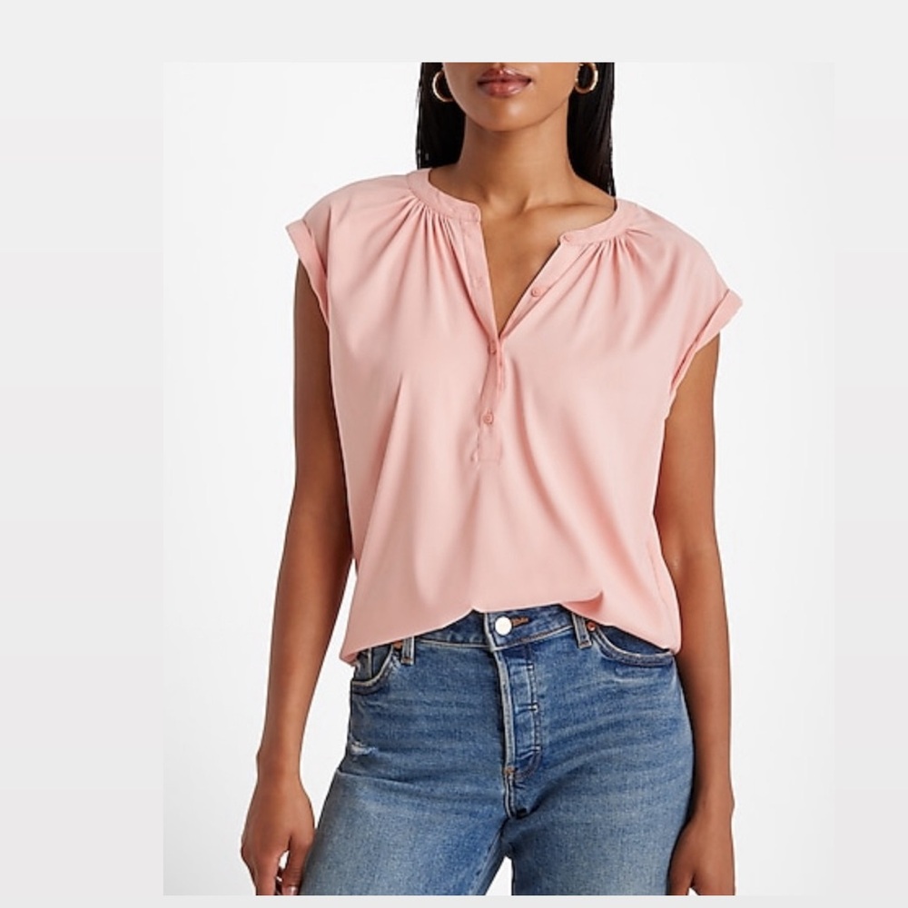 Express - Half Button Up Blouse